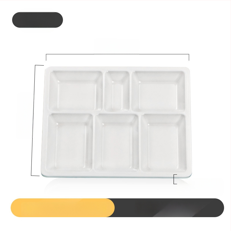 Kimmeli melaminė dip plokštelė kepimui griliams, kvadratinė, 3–4 skyreliai, logotipas atspausdintas, pritaikymas įmanomas, apdaila po glazūra, šiuolaikinio minimalistinio stiliaus