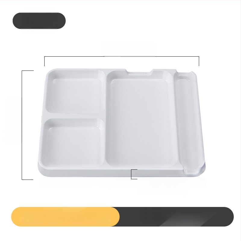 Kimmeli melaminė dip plokštelė kepimui griliams, kvadratinė, 3–4 skyreliai, logotipas atspausdintas, pritaikymas įmanomas, apdaila po glazūra, šiuolaikinio minimalistinio stiliaus