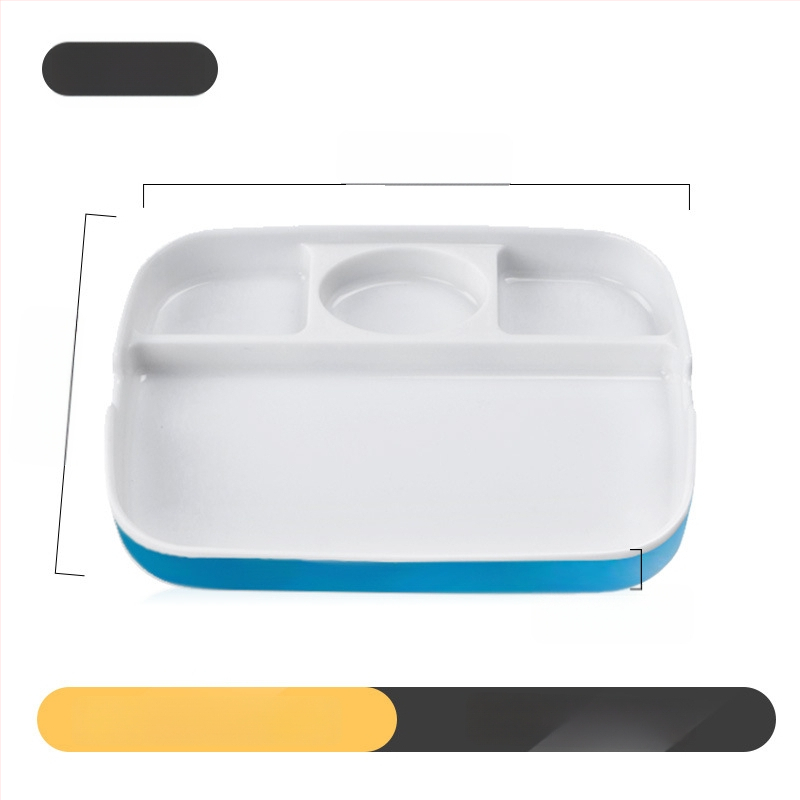 Kimmeli melaminė dip plokštelė kepimui griliams, kvadratinė, 3–4 skyreliai, logotipas atspausdintas, pritaikymas įmanomas, apdaila po glazūra, šiuolaikinio minimalistinio stiliaus