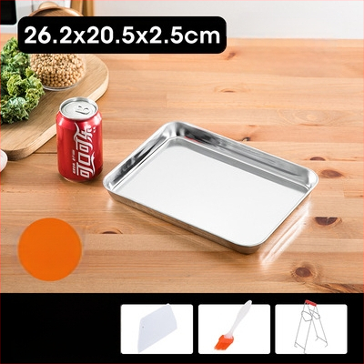 Stačiakampė garų plokštė iš 304 nerūdijančio plieno Dim Sum ir ryžių rulonėliams | lygus dugnas, elektroplatinė danga, su spauda logotipas