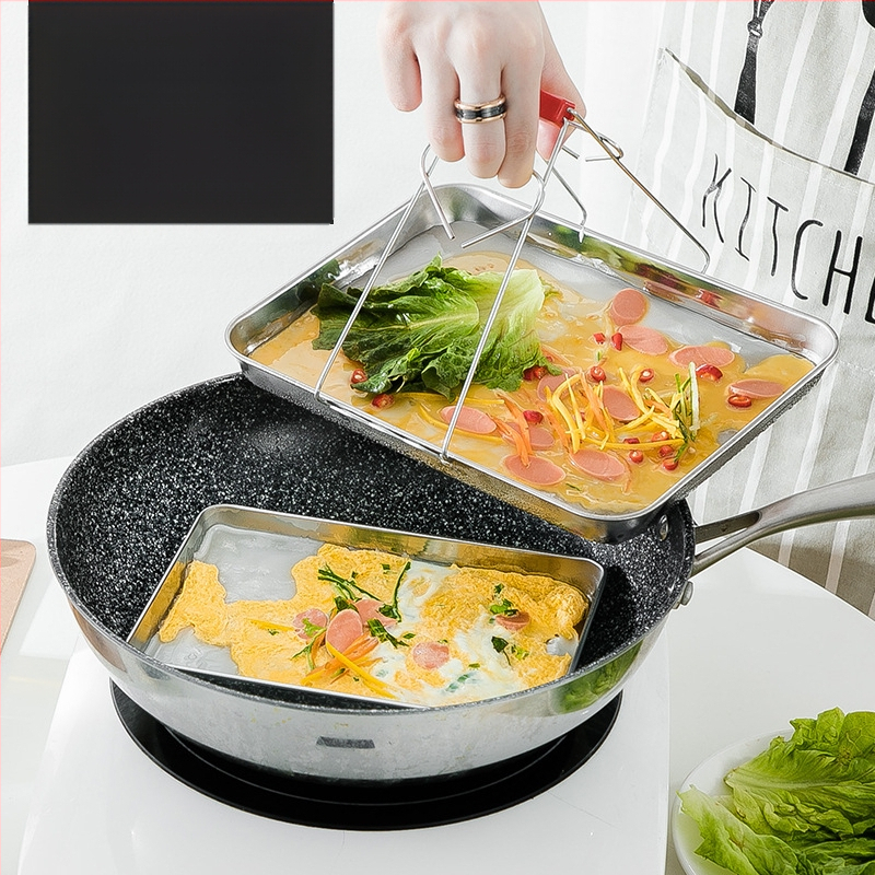 Stačiakampė garų plokštė iš 304 nerūdijančio plieno Dim Sum ir ryžių rulonėliams | lygus dugnas, elektroplatinė danga, su spauda logotipas