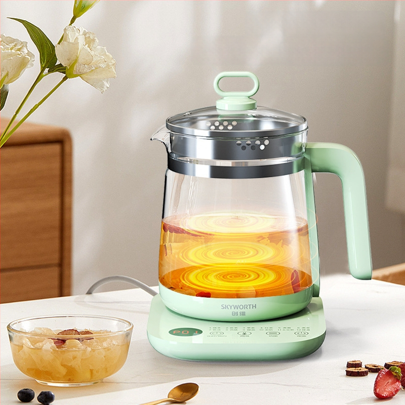 Skyworth Health Pot S195 1.8L stiklo korpusas, jutiklinis valdymas, izoliacija, daugiafunkcinis vandens arbatinukas 220V 500-1000W