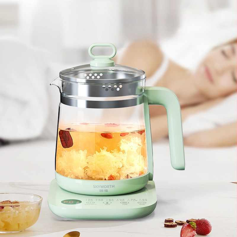 Skyworth Health Pot S195 1.8L stiklo korpusas, jutiklinis valdymas, izoliacija, daugiafunkcinis vandens arbatinukas 220V 500-1000W