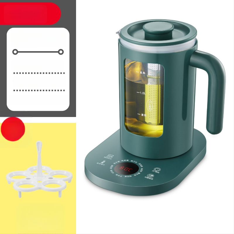 Elektrinis stiklinis arbatinukas sveikam dekokui, Corbier KBE996A, 800W, 220V, elektroninis termostatas su prisilietimo valdymu, 2–3 porcijoms