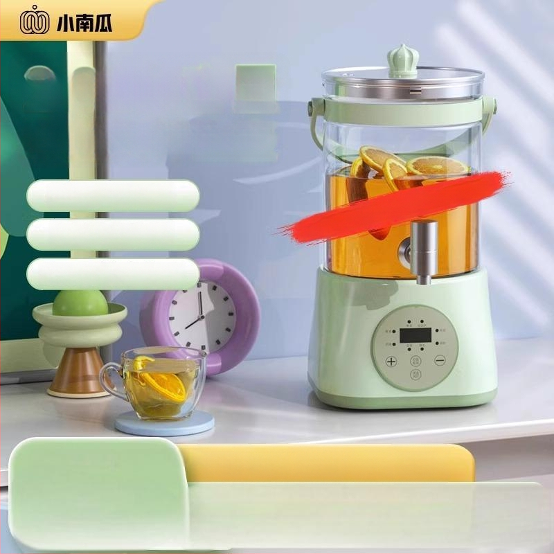 Elektriline tervisetee kann borosilikaatklaasiga, 2–3 L, 800 W, 220 V, puutetundlik juhtimine, elektrooniline termostaat, sobib 6+ inimeste jaoks