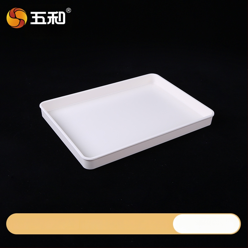 Melamininis stačiakampis arbatos ir desertų padėklas, stora konstrukcija, logotipo spausdinimas, galimas pritaikymas