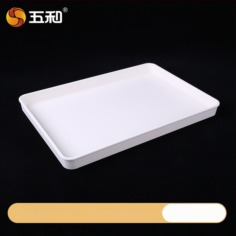 Melamininis stačiakampis arbatos ir desertų padėklas, stora konstrukcija, logotipo spausdinimas, galimas pritaikymas