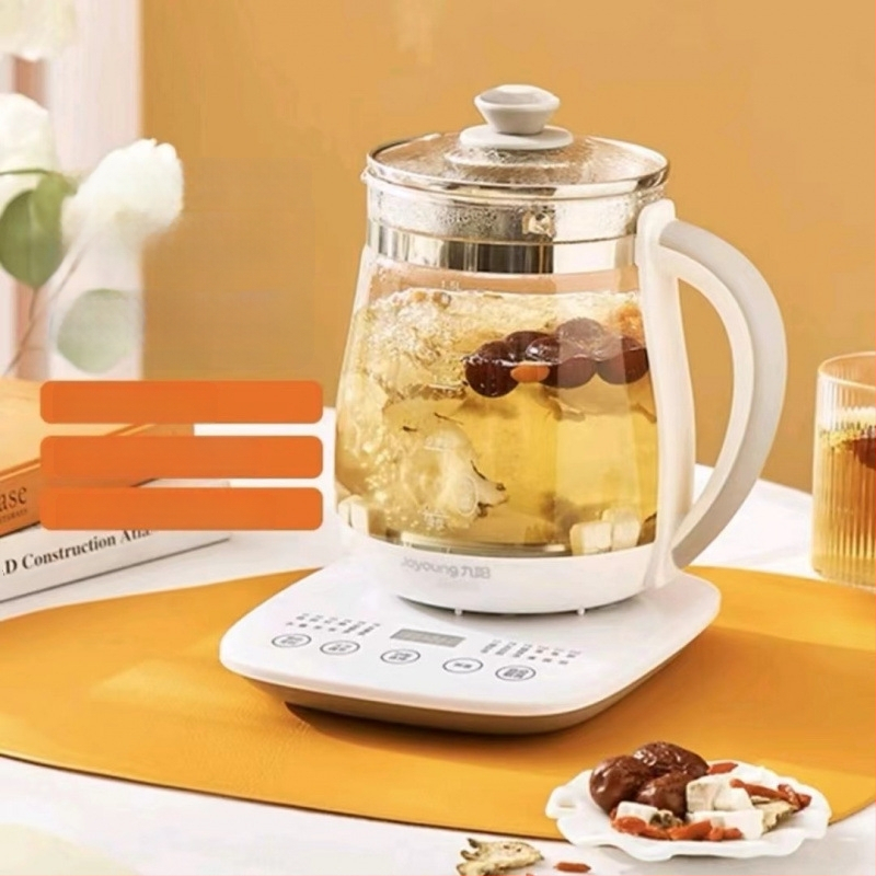 Jiuyang Sveikatos arbatinukas DGD1506BQ, talpa 1–1.5 L, borosilikatinio stiklo korpusas, lietimui jautrus valdymas, skaitmeninis termostatas