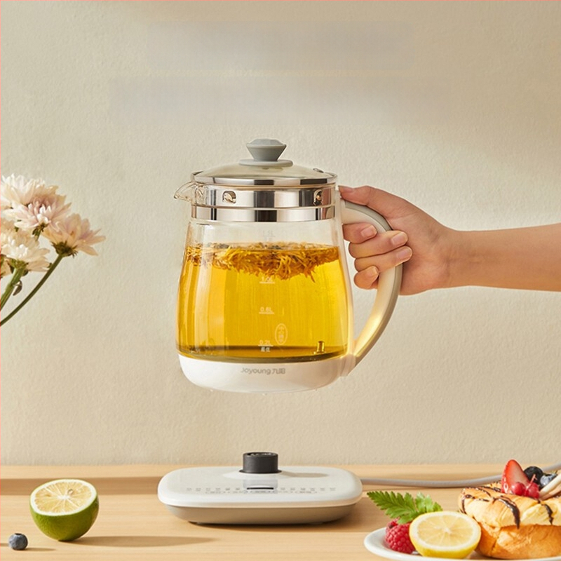 Jiuyang Sveikatos arbatinukas DGD1506BQ, talpa 1–1.5 L, borosilikatinio stiklo korpusas, lietimui jautrus valdymas, skaitmeninis termostatas
