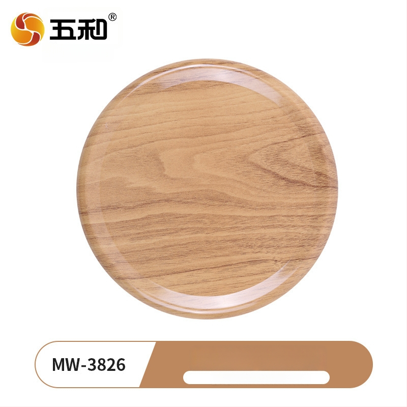 Apvalus stalo kilimėlis Kinijos stiliuje, medžio tekstūra, izoliacija, atsparus aukštai temperatūrai, anti-degimui