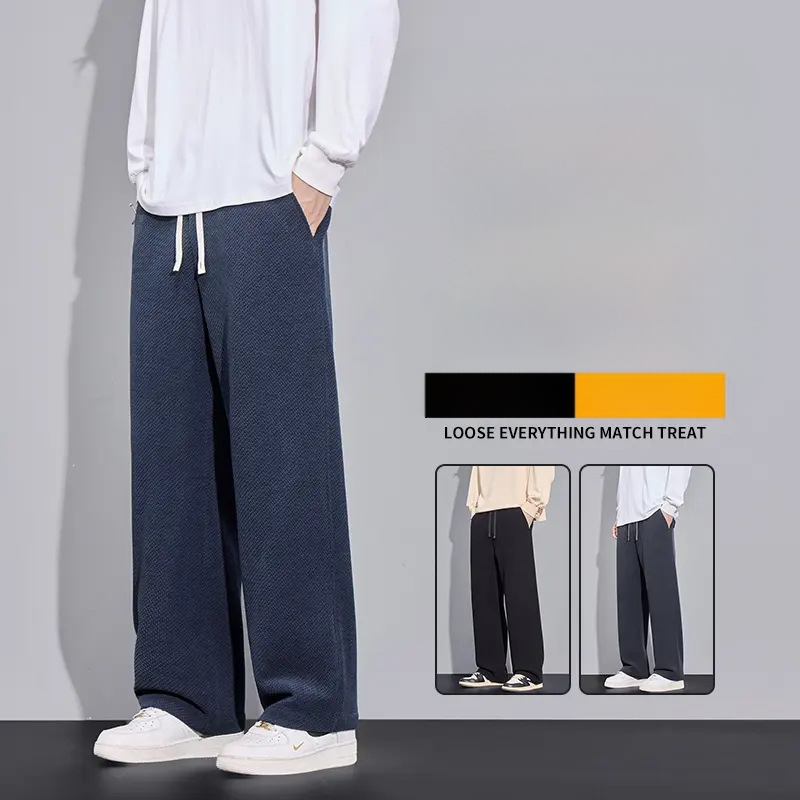 Meeste kootud ruuduline püksid sügistalveks, puuvillane, kõrge vöökohaga, sirge lõige, pikad