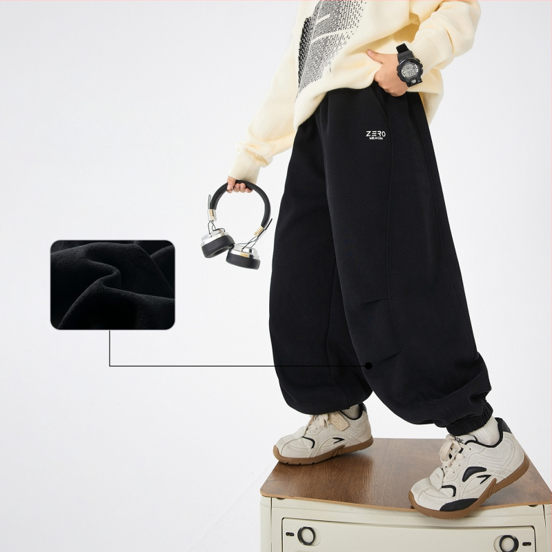 Poiste talvised sportpüksid fleece-vooderduse, 52% puuvill, keskmise vöökoht elastse vööga, pehme töötlemisega kangas, talv 2025