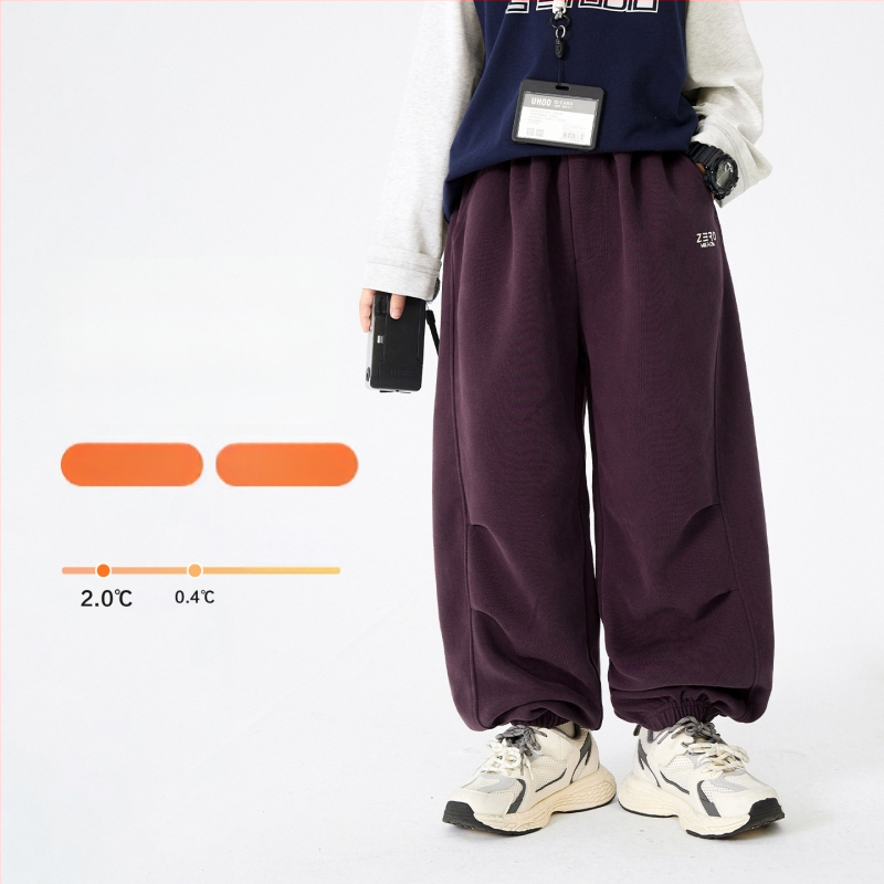 Poiste talvised sportpüksid fleece-vooderduse, 52% puuvill, keskmise vöökoht elastse vööga, pehme töötlemisega kangas, talv 2025