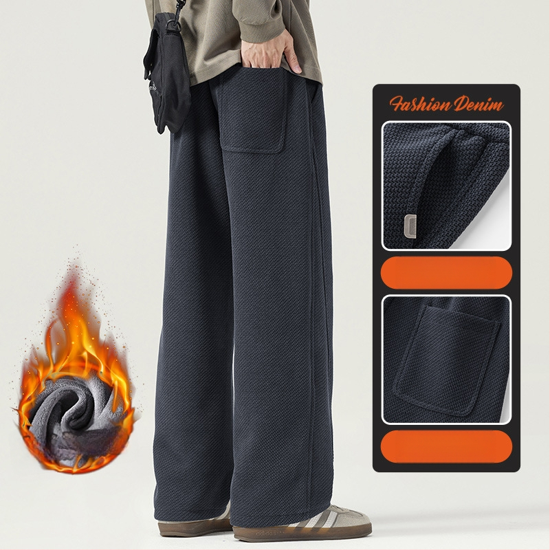 Anyang sametise fliisiga vabad sportpüksid – keskmise talje, 100% polüester, jaapani värske stiil