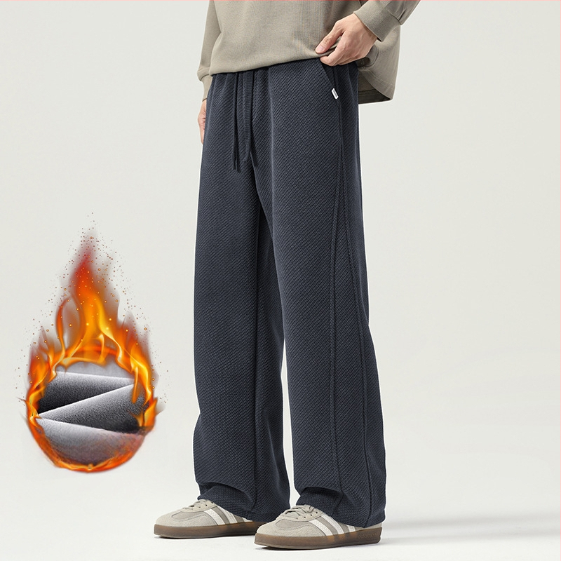 Anyang sametise fliisiga vabad sportpüksid – keskmise talje, 100% polüester, jaapani värske stiil