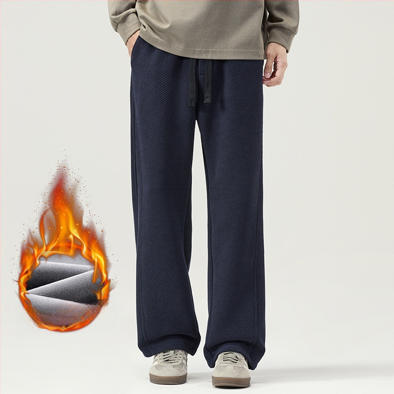 Anyang sametise fliisiga vabad sportpüksid – keskmise talje, 100% polüester, jaapani värske stiil