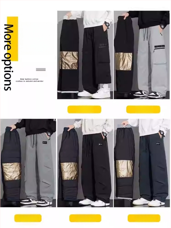 Meeste talvised sportlikud püksid sirge lõikega, 100% polüester, paksenenud materjal, keskmise kõrgusega talje, nööriga sulgemine, mitu taskut