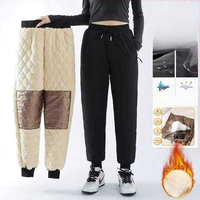 Meeste talve spordipüksid fleece-voodriga, vaba lõige, keskmine talje, köidiku sulgemine, polüesterkangas