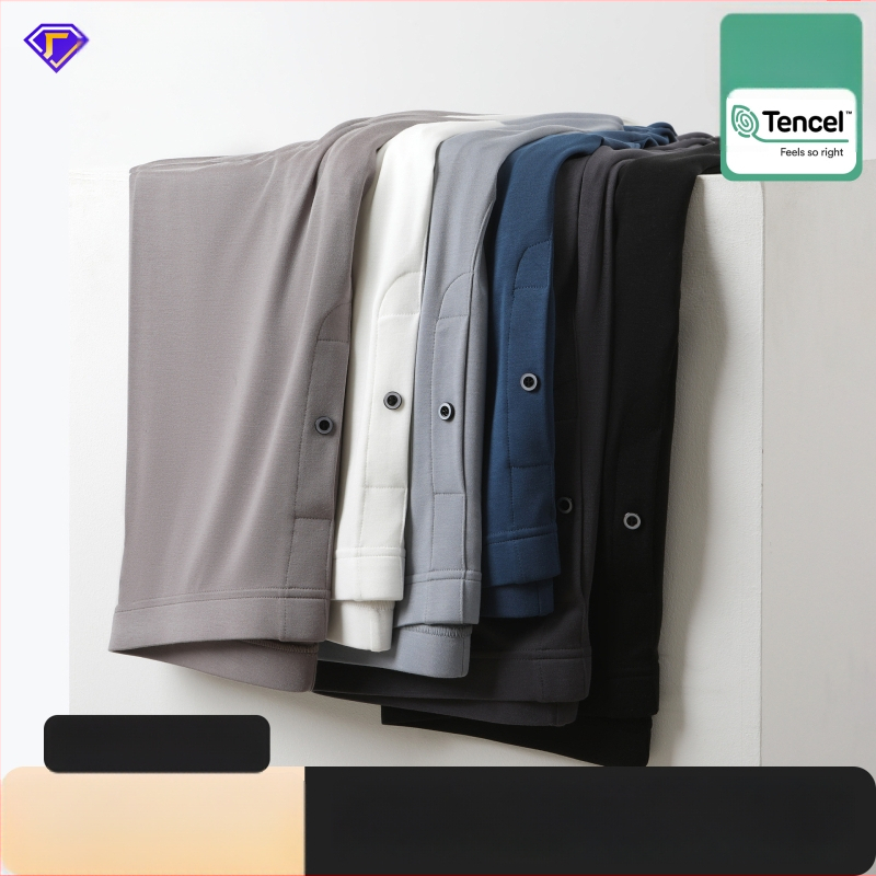 Meeste termilised püksid Modal kangaga, kõrge elastsus, ühekihiline, paks kangas 201–250 g/m², 90–95% Modal