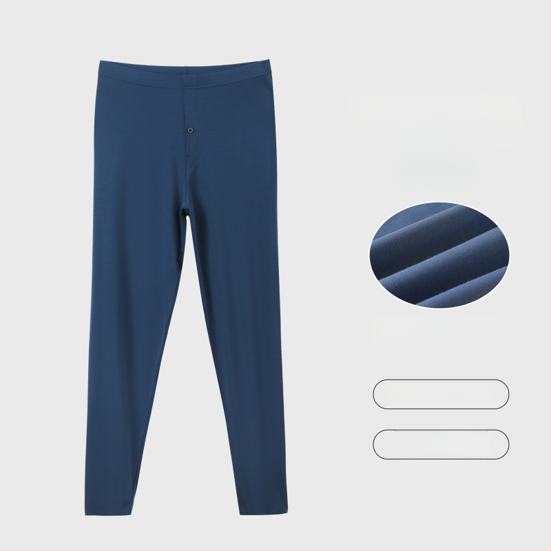 Meeste termilised püksid Modal kangaga, kõrge elastsus, ühekihiline, paks kangas 201–250 g/m², 90–95% Modal