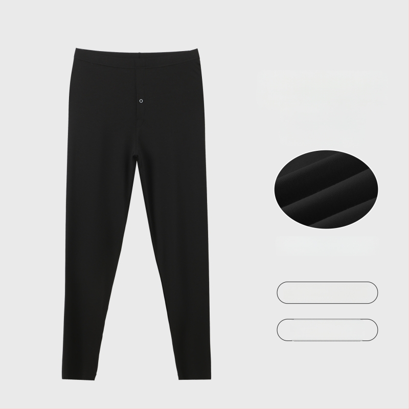 Meeste termilised püksid Modal kangaga, kõrge elastsus, ühekihiline, paks kangas 201–250 g/m², 90–95% Modal