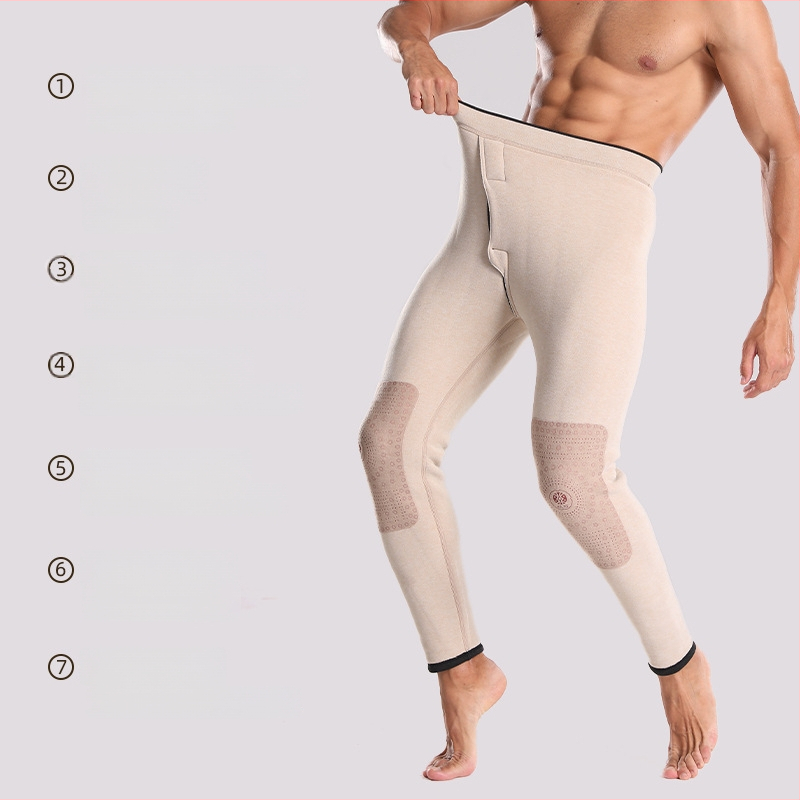 Meeste villased termopüksid, integreeritud põlvekaitsetega, fleece vooder, kolmekihiline konstruktsioon, 100% vill, 501-600 g/m² paksus