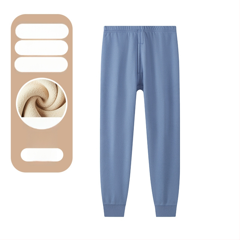 Noorte poiste soojad fleecevooderpüksid – polüester, paks materjal, ühevärvilised, pikad püksid.