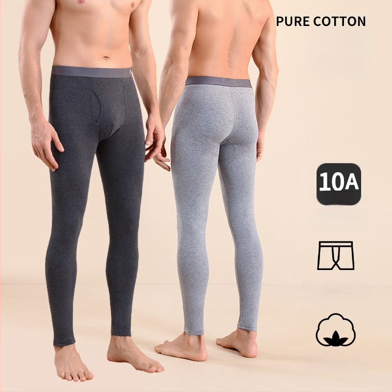 Meeste puuvillased termilised püksid, slim-fit, soojad, ühekihilised, 95–100% puuvill, keskmise kaaluga