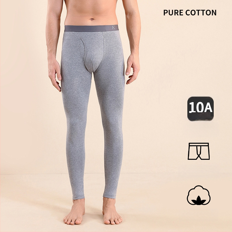 Meeste puuvillased termilised püksid, slim-fit, soojad, ühekihilised, 95–100% puuvill, keskmise kaaluga