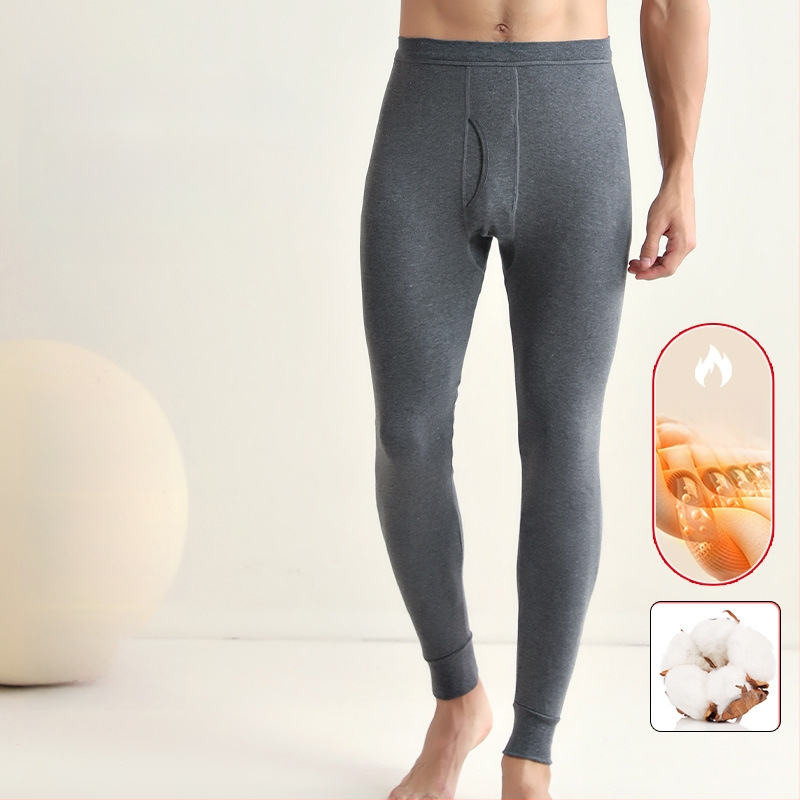 Meeste 100% puuvillast termopüksid, õmblusteta, 201–250 g/m², hoiavad sooja, keha kuju