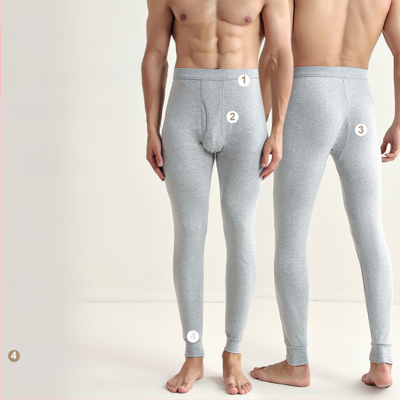 Meeste 100% puuvillast termopüksid, õmblusteta, 201–250 g/m², hoiavad sooja, keha kuju