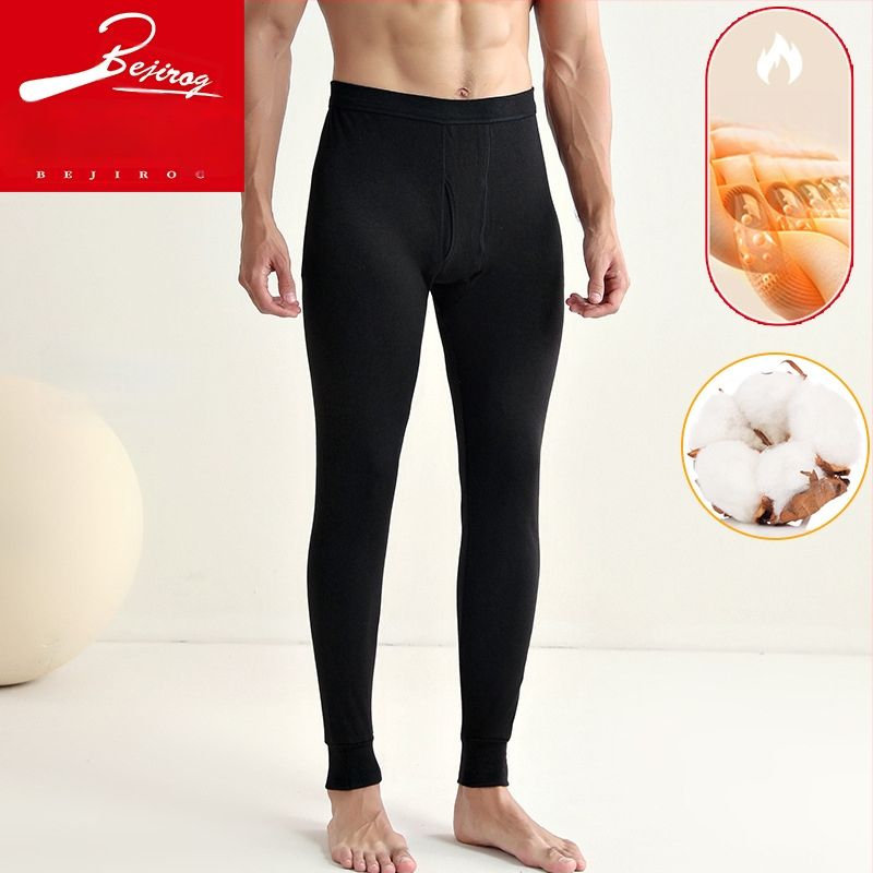 Meeste 100% puuvillast termopüksid, õmblusteta, 201–250 g/m², hoiavad sooja, keha kuju