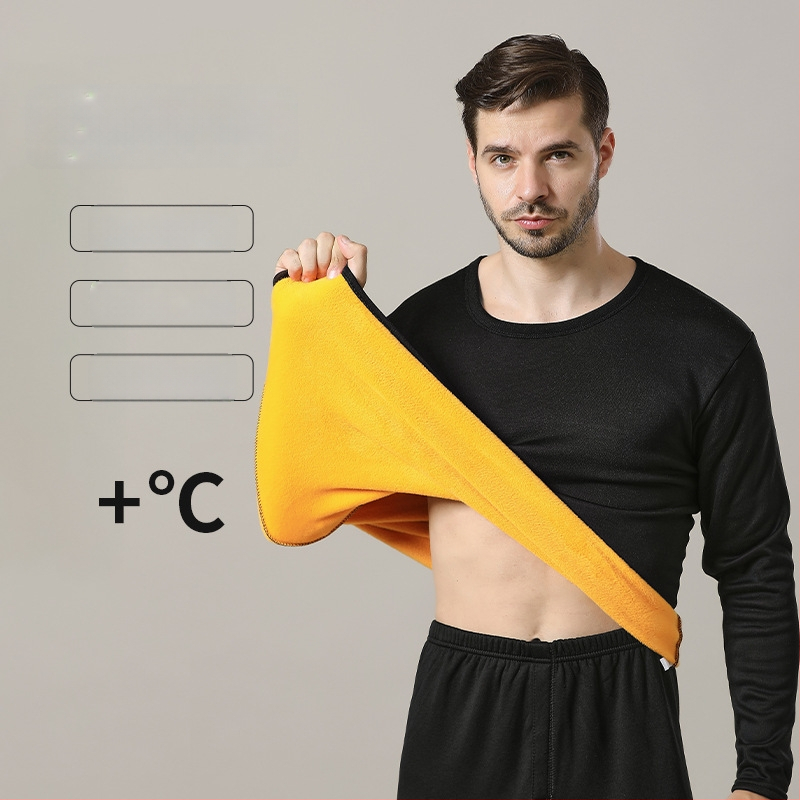 Unisex termiline komplekt puuvillast, sisemine fleece vooder, topeltkiht, 201-250 g/m2, ümmargune kaelus, pullover ja püksid