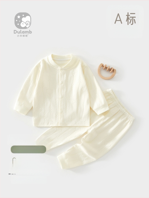 Dviejų dalių medvilninės vaikiškos termo apatinių komplektas, unisex, drėgmės šalinantis audinys, minkštas, pavasario ir rudens sezonams