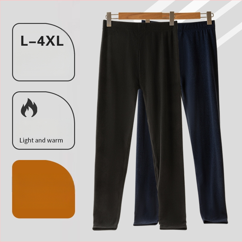 Meeste antibakteriaalsed soojad püksid, keskmise vöökoha, fleece vooder, paks polüesterkangas, kitsas lõige
