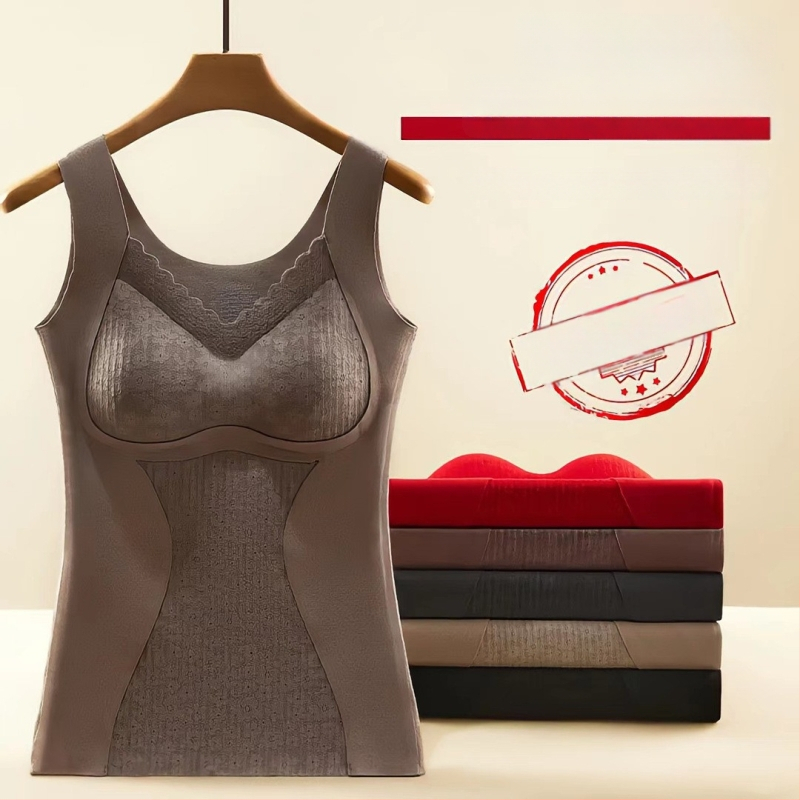 Naiste termovest millel on flisise sisemus, kõhu kontroll ja soojus, Derong kangas, V-kaelus, pullover