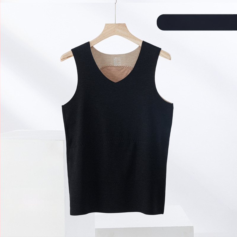 Termiline vest kasmiri-siidisegu materjalist, õmblusteta, ümmarguse kaelusega, ekstraväga paks kangas 301–350 g/m², sobib välisriietuseks