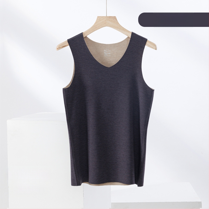 Termiline vest kasmiri-siidisegu materjalist, õmblusteta, ümmarguse kaelusega, ekstraväga paks kangas 301–350 g/m², sobib välisriietuseks