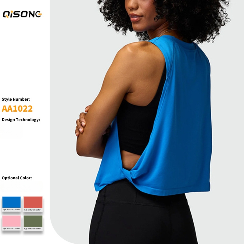 Moteriški laisvi be rankovių sportiniai topai bėgimui ir jogai – drėgmės sugėrimas, kvėpuojantis audinys, sudėtis: 87% nailonas, 13% spandeksas.