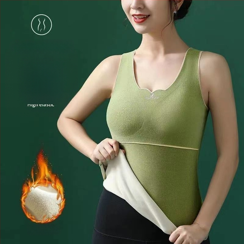 Naiste termiline vest rinnapadjadega, Cup-in disain, paks flīs vooder, Derong akrüül, isekülg, ükskihiline