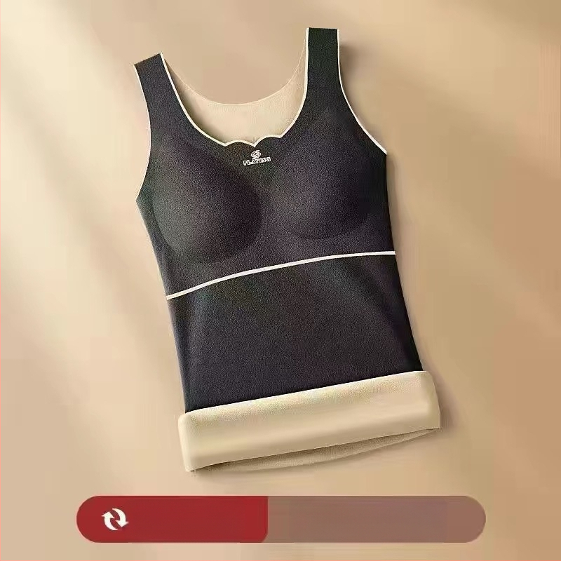 Naiste termiline vest rinnapadjadega, Cup-in disain, paks flīs vooder, Derong akrüül, isekülg, ükskihiline