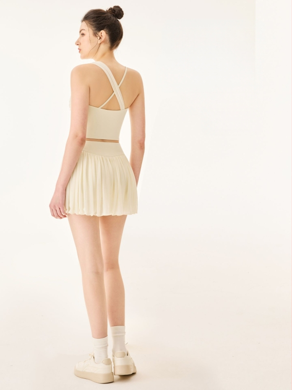 Moterų jogos topas su didele elastiškumu, krūtinės pagalvėlės, tinkliniai paneliai, liemens ilgis, pavasaris 2025