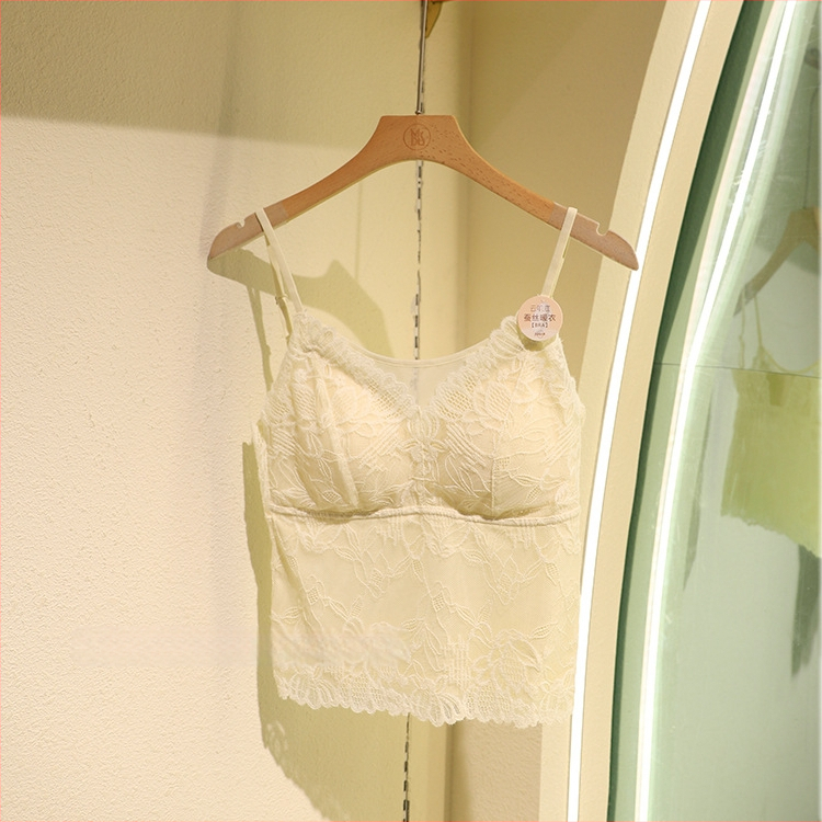 Nėrinių camisole su V kaklu, nailonas, ultra plonas audinys 81–100 g/m², be siūlių, ruduo 2025