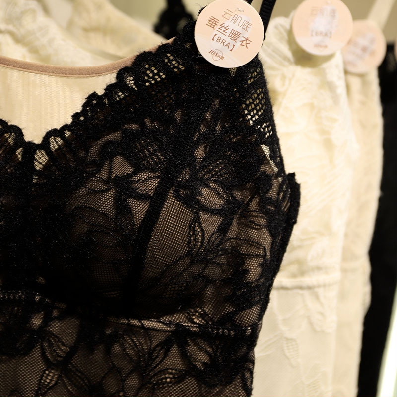 Nėrinių camisole su V kaklu, nailonas, ultra plonas audinys 81–100 g/m², be siūlių, ruduo 2025