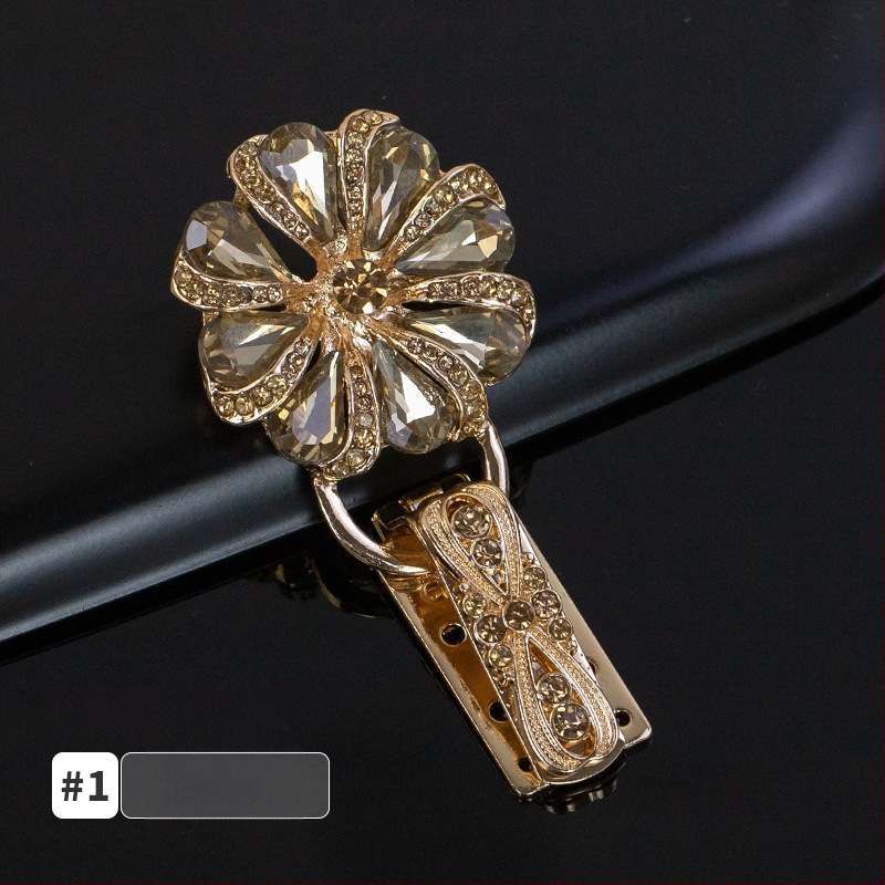 Hengmeihe kaklo sagtis su kristalais, duckbill tipo, skirtas minkų kailiams – aukštos kokybės drabužių aksesuaras