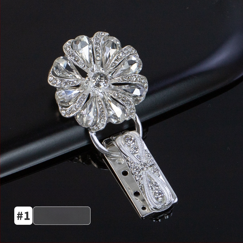 Hengmeihe kaklo sagtis su kristalais, duckbill tipo, skirtas minkų kailiams – aukštos kokybės drabužių aksesuaras