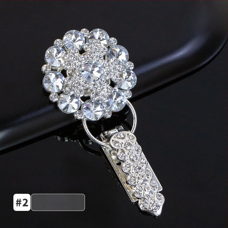 Hengmeihe kaklo sagtis su kristalais, duckbill tipo, skirtas minkų kailiams – aukštos kokybės drabužių aksesuaras