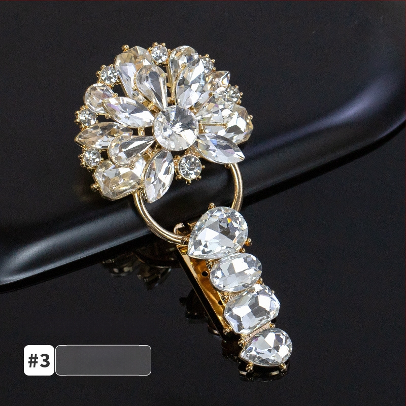 Hengmeihe kaklo sagtis su kristalais, duckbill tipo, skirtas minkų kailiams – aukštos kokybės drabužių aksesuaras