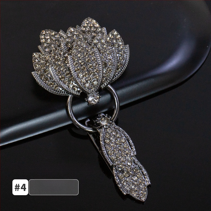 Hengmeihe kaklo sagtis su kristalais, duckbill tipo, skirtas minkų kailiams – aukštos kokybės drabužių aksesuaras