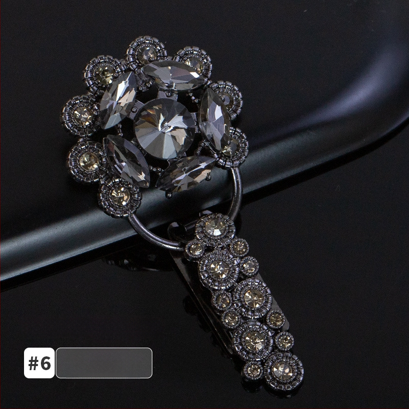 Hengmeihe kaklo sagtis su kristalais, duckbill tipo, skirtas minkų kailiams – aukštos kokybės drabužių aksesuaras